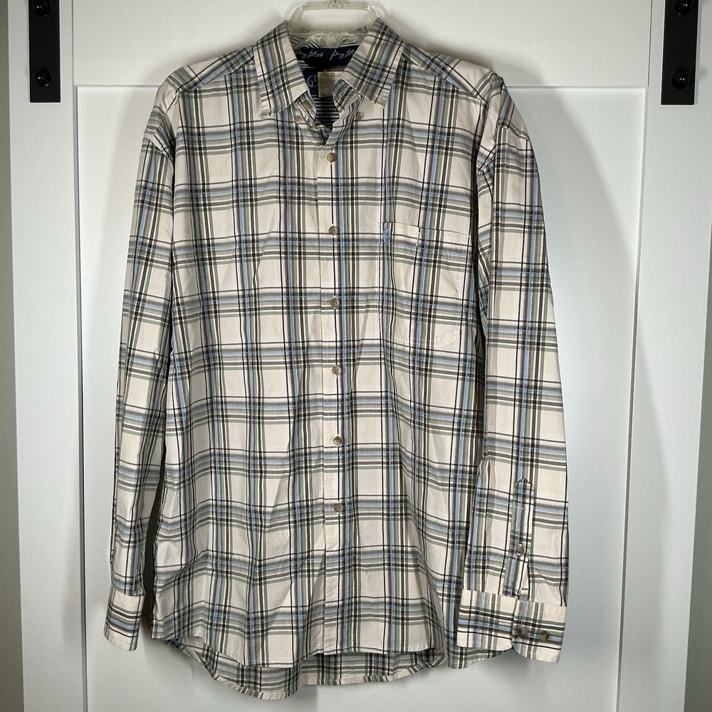 Wrangler George Strait Cowboy Cut Collection Western Shirt Size Large Plaid